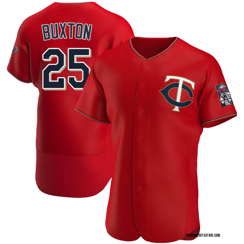 Men's Majestic Minnesota Twins #25 Byron Buxton Authentic Cream